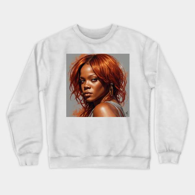 Rihanna Crewneck Sweatshirt by DarkAngel1200